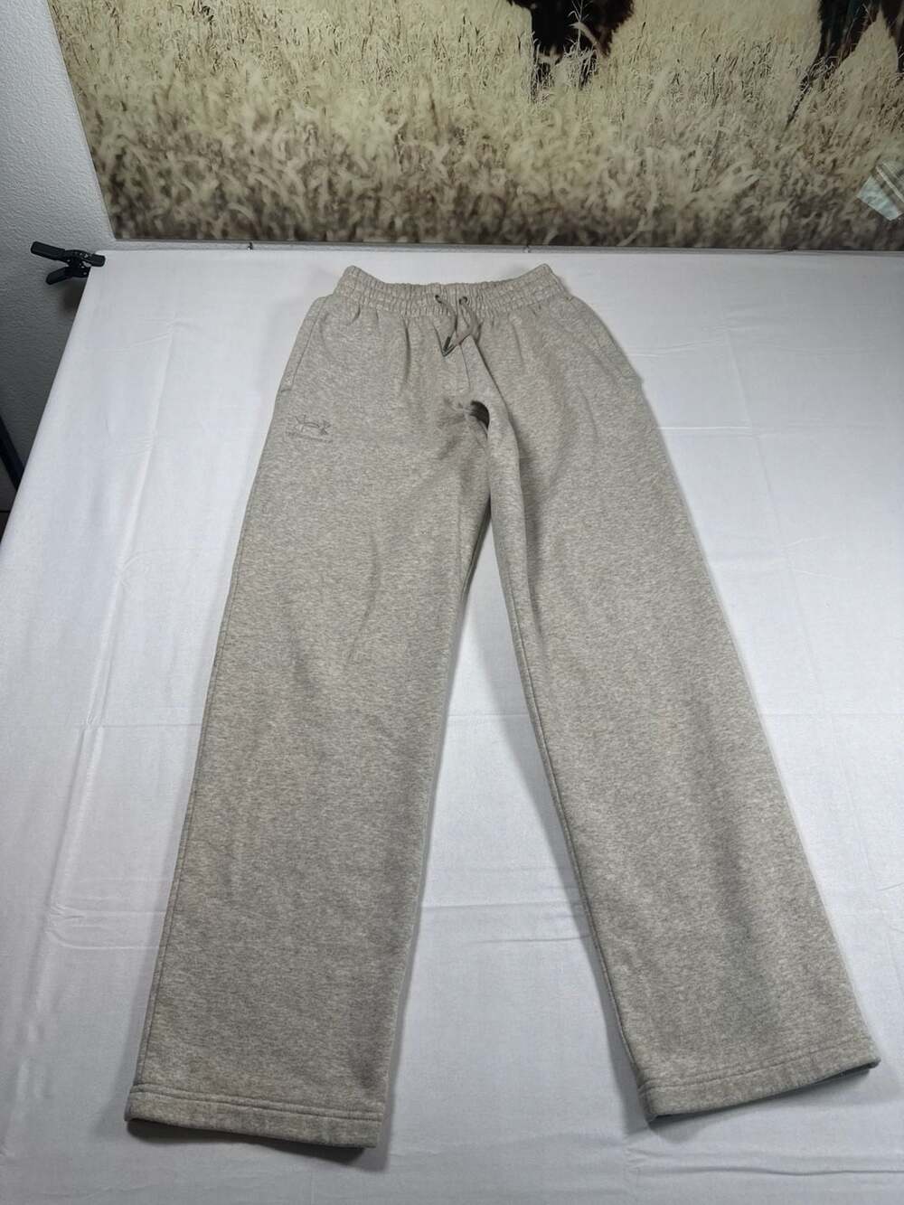 Under Armour Women's Rival Fleece Wide Leg Sweatpants Grey Size Small